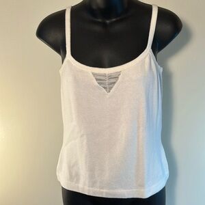 Vintage ST. JOHN SPORT White Knit Logo Camisole Sz P